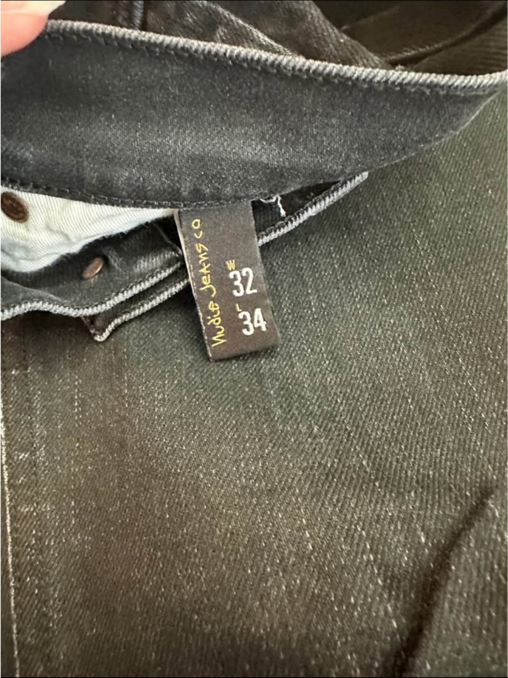 Men’s Nudie Jeans Co Black Denim Jeans - Picture 2 of 2